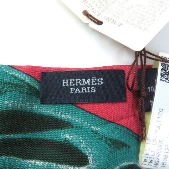 HERMES scarf Main: 100% silk MULTICO/ROUGE PANI LA SHAR PAWNEE Pawny Chief Twill up Women Used Authentic
