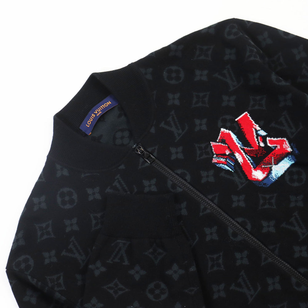 LOUIS VUITTON Blouson 1AA4XT Main: 100% cotton black LV Graffiti Zip Blouson mens M Used Authentic