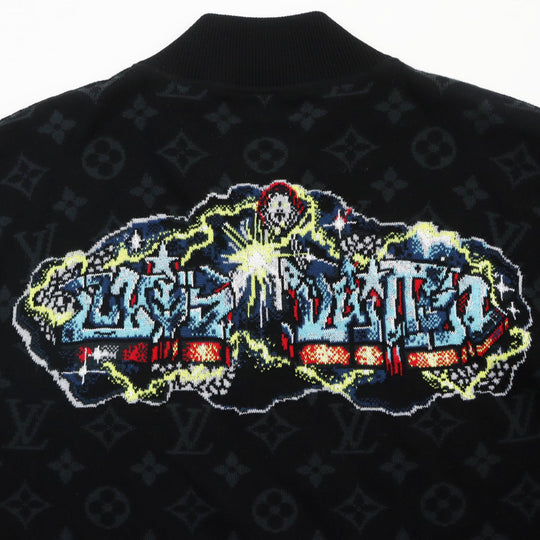 LOUIS VUITTON Blouson 1AA4XT Main: 100% cotton black LV Graffiti Zip Blouson mens M Used Authentic