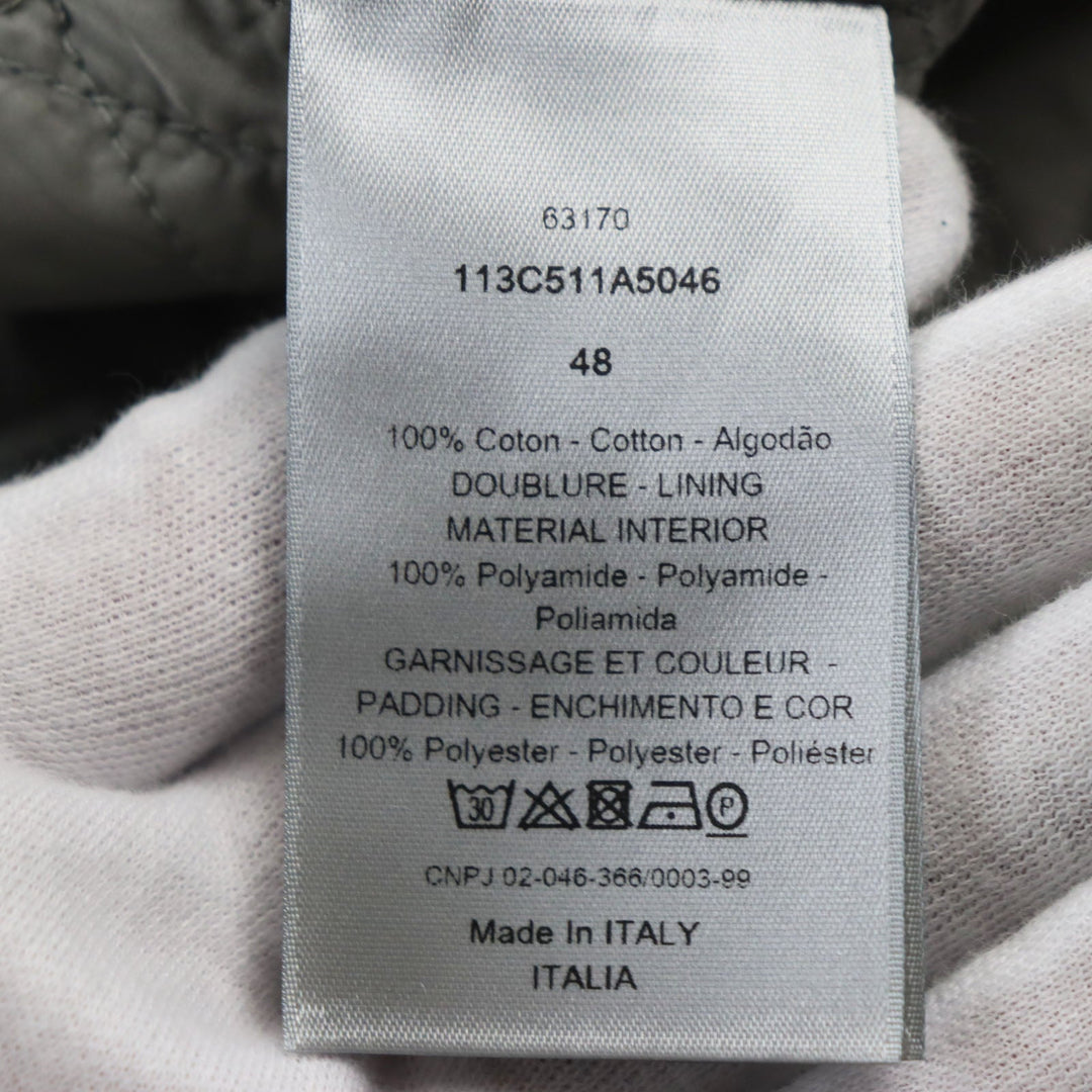 Dior HOMME Jacket 113C511A5046 Outer: 100% cotton, Lining: 100% polyamide (nylon), Filling: 100% polyester gray mens 48 Used Authentic
