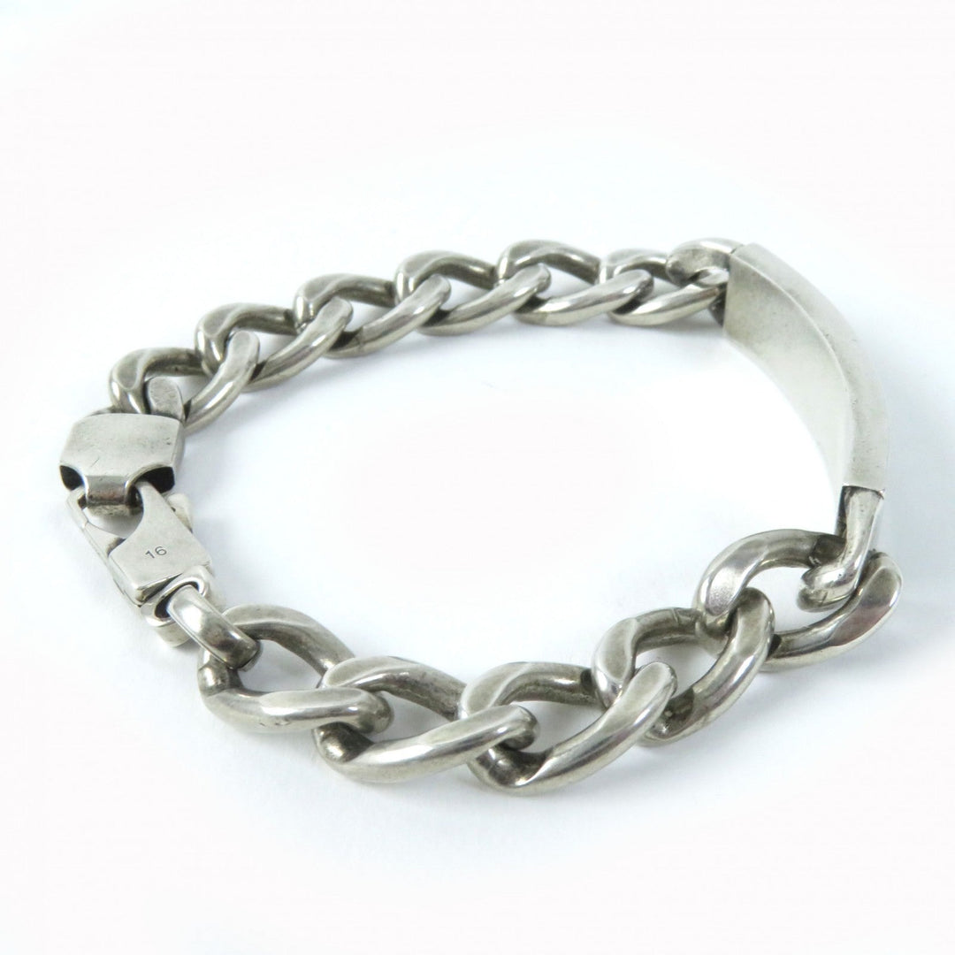 GUCCI bracelet 678712 Main�FAG925 Silver blue Women 16 Used Authentic