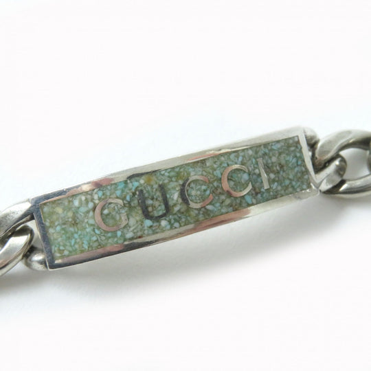 GUCCI bracelet 678712 Main�FAG925 Silver blue Women 16 Used Authentic