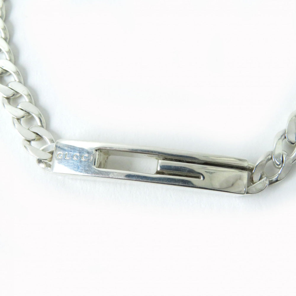 GUCCI bracelet 223738 Main�FAG925 Silver Cutout G Women 16 Used Authentic