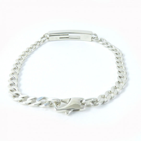 GUCCI bracelet 223738 Main�FAG925 Silver Cutout G Women 16 Used Authentic