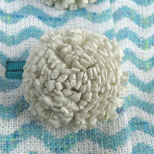 LOUIS VUITTON blazer Outer material: 46% rayon, Outer material: 27% cotton, Outer material: 24% wool, Outer material: 3% nylon, Lining: 100% silk Light blue Tweet Jacket Chevron stripe decorative buttons Women 34 Used Authentic