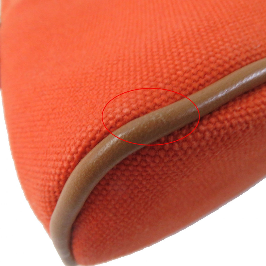 HERMES Pouch Outer: 100% cotton; Other: 40% polyester, 35% cotton, 25% polyamide Orange Bored Pouch PM Women Used Authentic