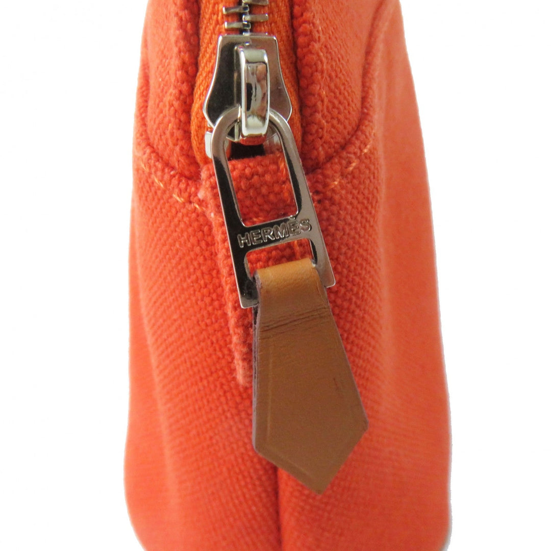 HERMES Pouch Outer: 100% cotton; Other: 40% polyester, 35% cotton, 25% polyamide Orange Bored Pouch PM Women Used Authentic