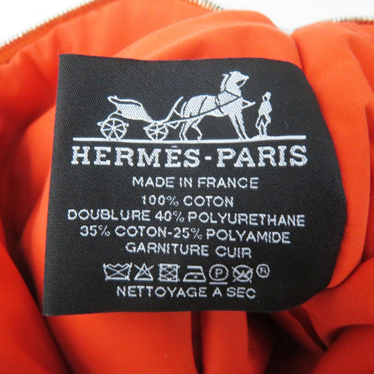 HERMES Pouch Outer: 100% cotton; Other: 40% polyester, 35% cotton, 25% polyamide Orange Bored Pouch PM Women Used Authentic