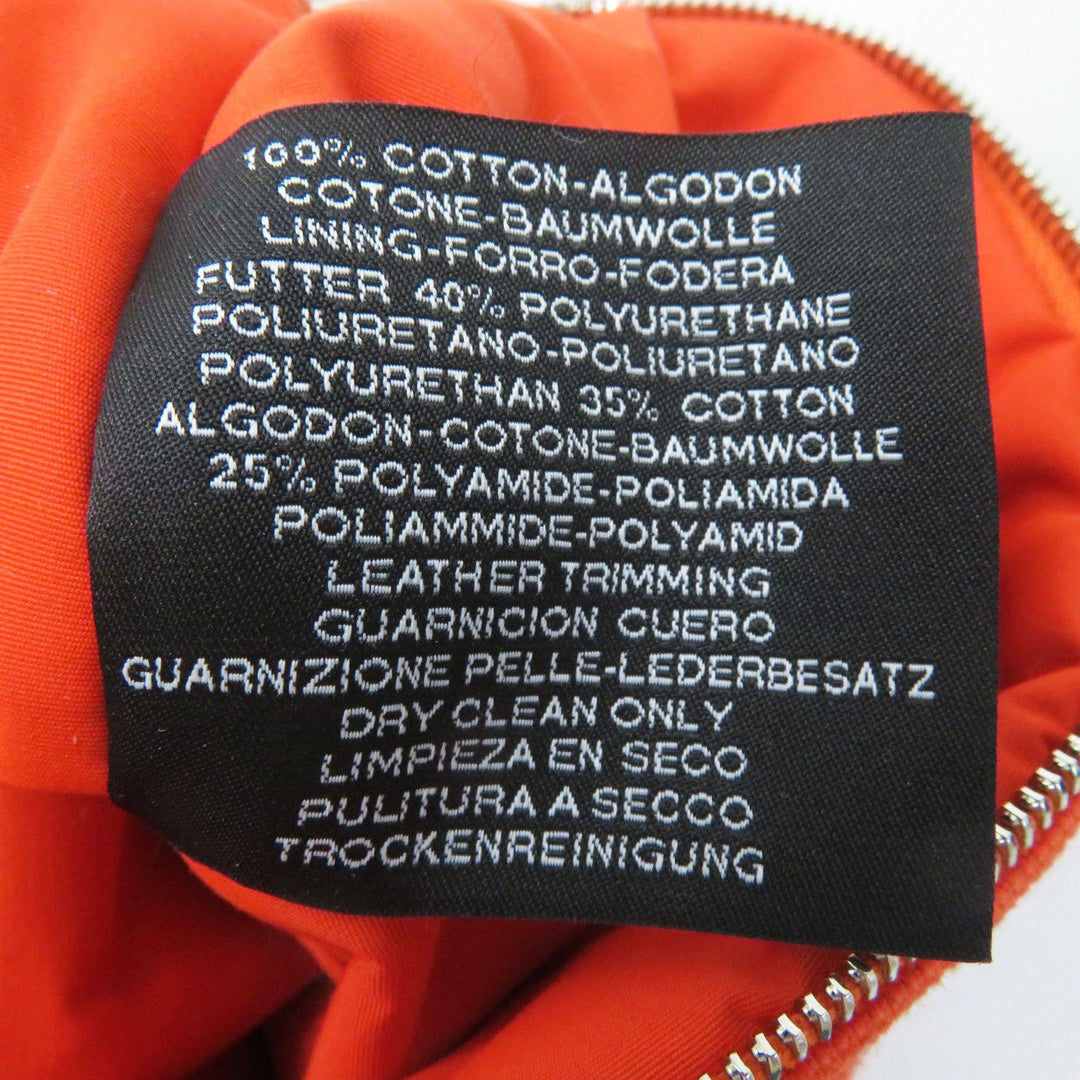 HERMES Pouch Outer: 100% cotton; Other: 40% polyester, 35% cotton, 25% polyamide Orange Bored Pouch PM Women Used Authentic