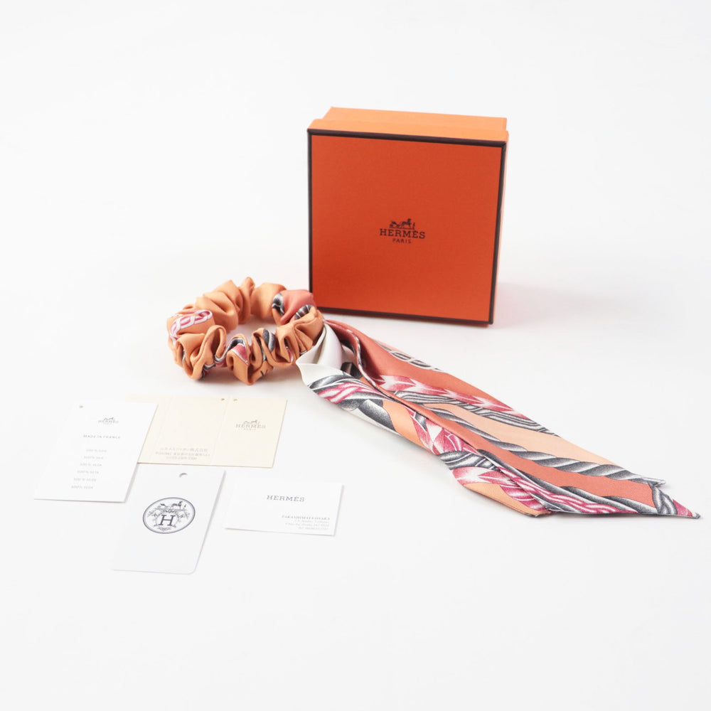 HERMES hair accessory Main: Silk Orange type Bella ROBE DU SOIR Women Used Authentic