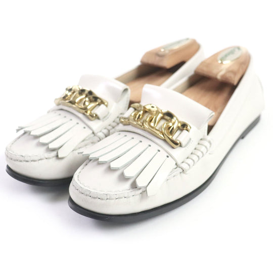 TOD�fS loafers Main: Leather off white Gommini Women 36 Used Authentic
