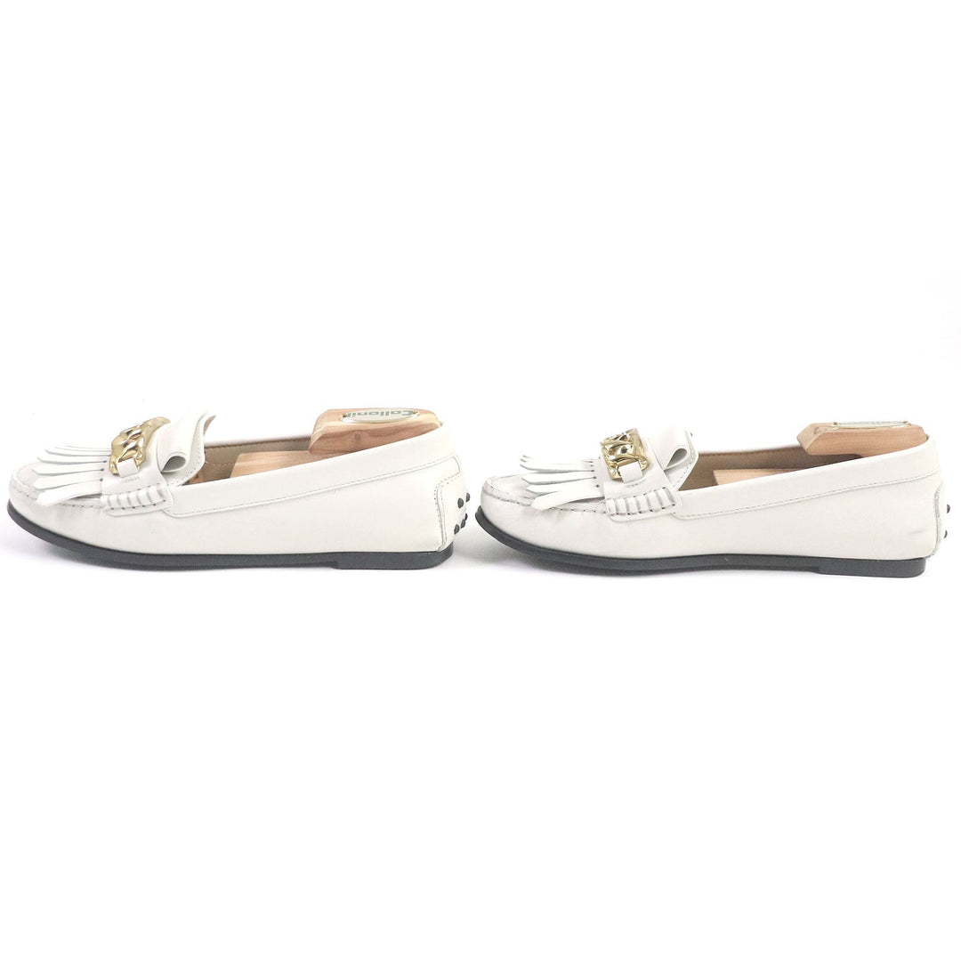 TOD�fS loafers Main: Leather off white Gommini Women 36 Used Authentic