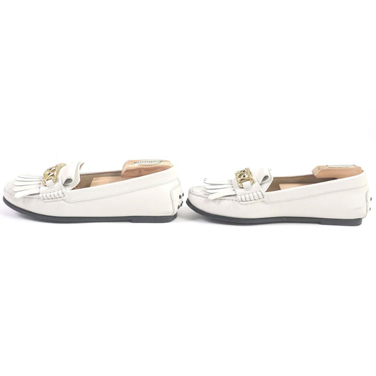 TOD�fS loafers Main: Leather off white Gommini Women 36 Used Authentic
