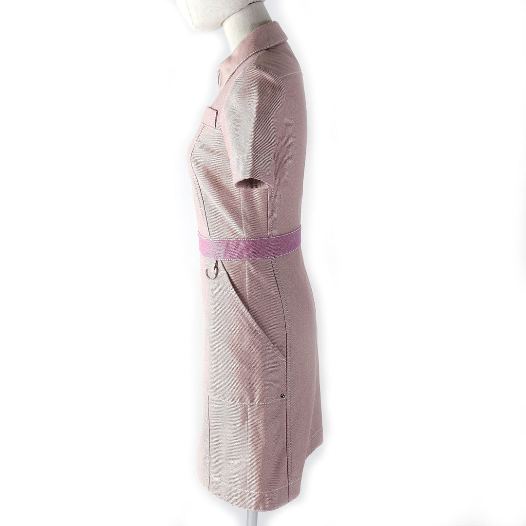 HERMES one piece Main: 100% cotton Pink type Women 34 Used Authentic
