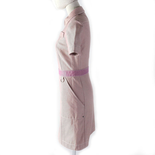 HERMES one piece Main: 100% cotton Pink type Women 34 Used Authentic