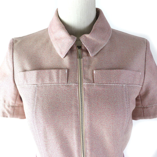 HERMES one piece Main: 100% cotton Pink type Women 34 Used Authentic