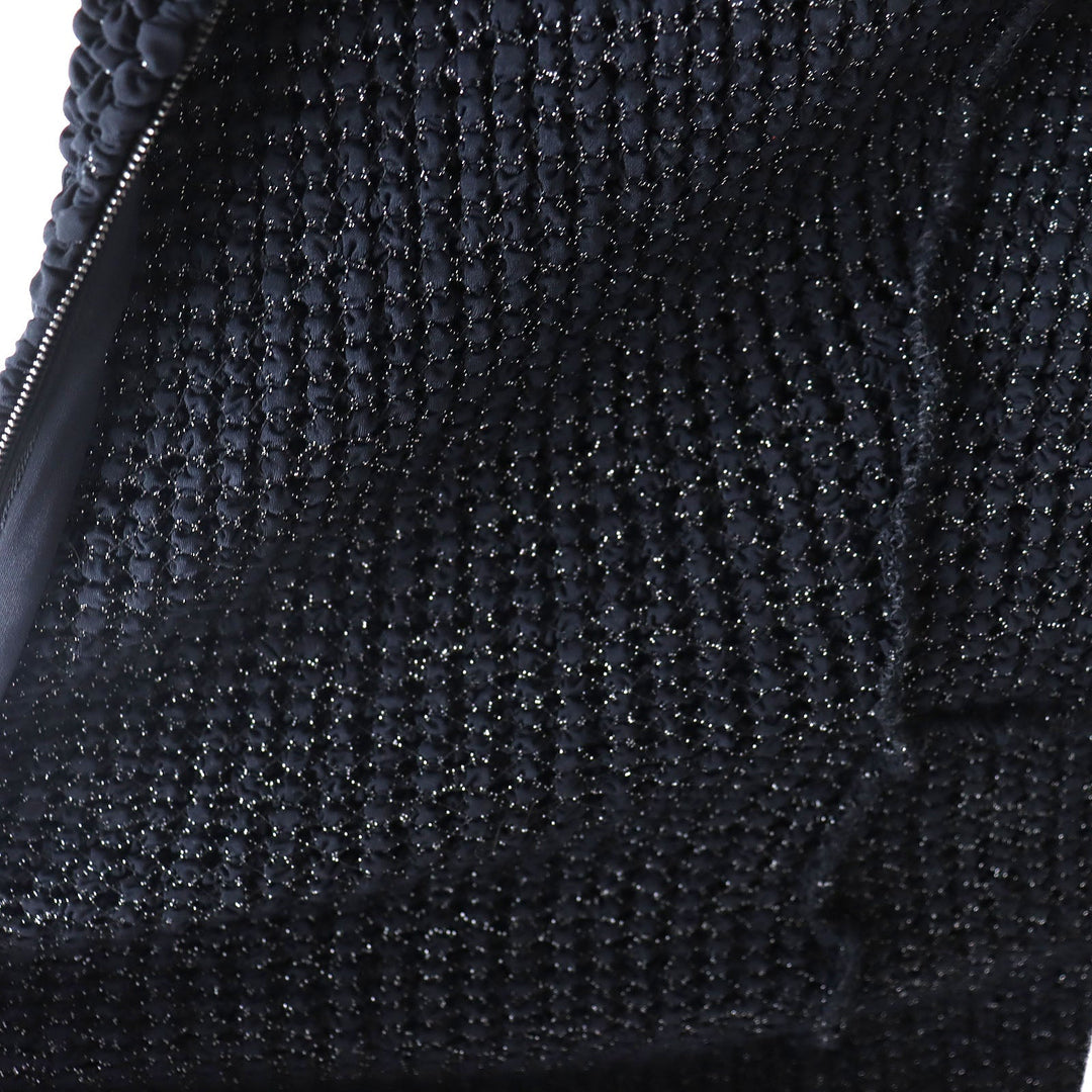 CHANEL cardigan 09P P35534 Main: 52% polyamide (nylon), 34% elastane (polyurethane), 10% viscose, 4% polyester Black type Women 34 Used Authentic
