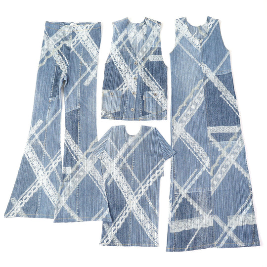 PLEATS PLEASE Other set Main: 100% polyester Blue type Women 3 Used Authentic