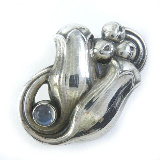 Georg Jensen Brooch 100B Main: SV925, Part: , Part: Moonstone Silver Women Used Authentic