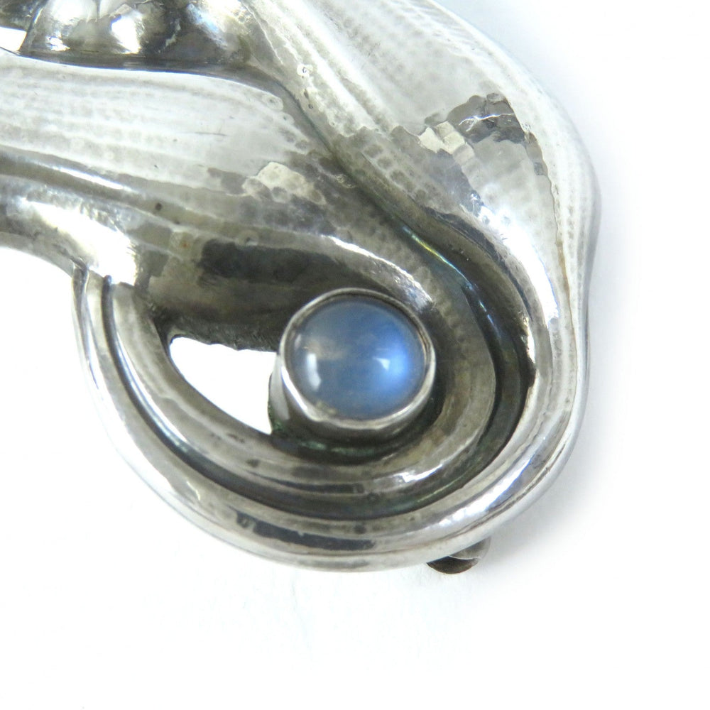 Georg Jensen Brooch 100B Main: SV925, Part: , Part: Moonstone Silver Women Used Authentic