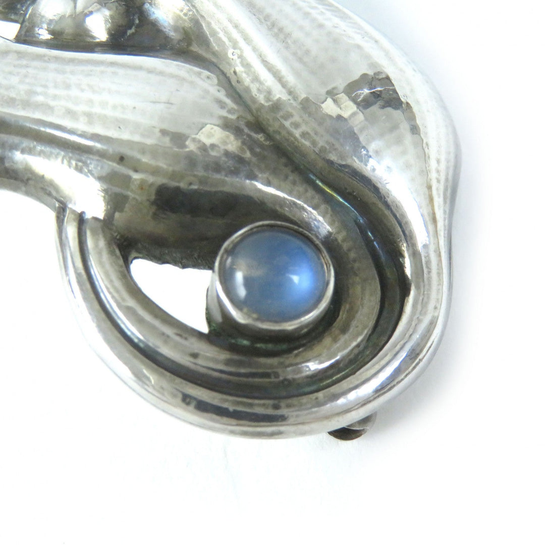 Georg Jensen Brooch 100B Main: SV925, Part: , Part: Moonstone Silver Women Used Authentic