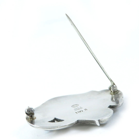 Georg Jensen Brooch 100B Main: SV925, Part: , Part: Moonstone Silver Women Used Authentic