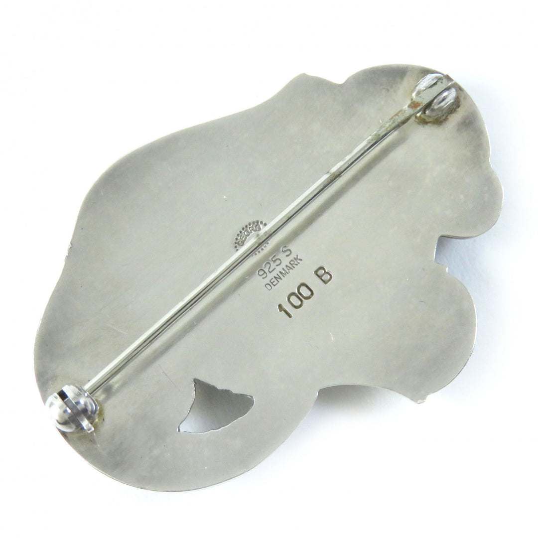 Georg Jensen Brooch 100B Main: SV925, Part: , Part: Moonstone Silver Women Used Authentic