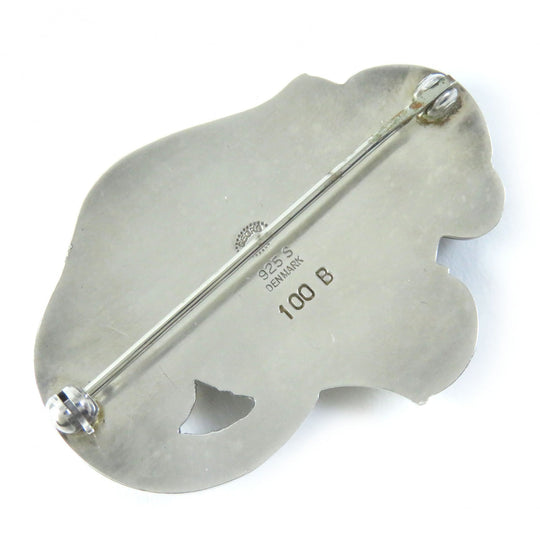 Georg Jensen Brooch 100B Main: SV925, Part: , Part: Moonstone Silver Women Used Authentic