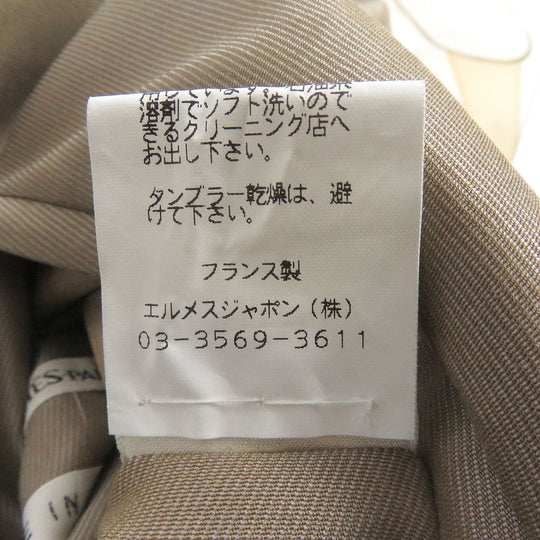 HERMES Blouson Outer: 100% silk, Lining: 75% cotton, Lining: 25% silk, Filling: 100% polyester beige Women Used Authentic