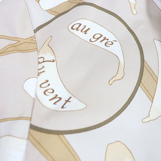 HERMES Blouson Outer: 100% silk, Lining: 75% cotton, Lining: 25% silk, Filling: 100% polyester beige Women Used Authentic