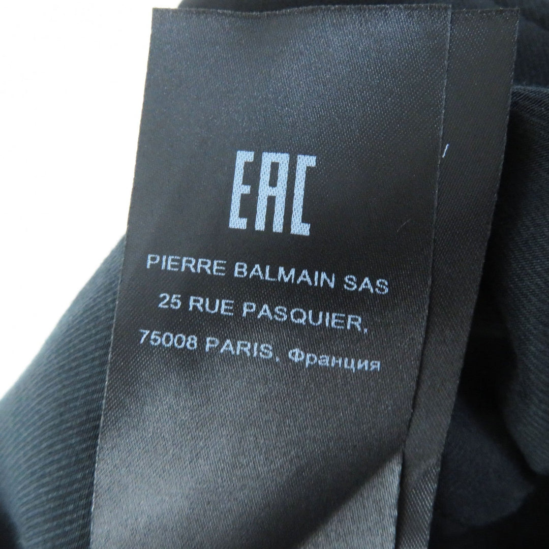 BALMAIN Wide pants PN085VB00 rayon black Women 38 Used Authentic