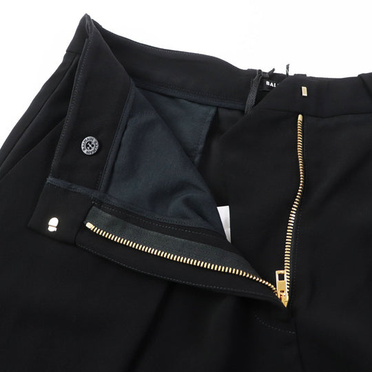 BALMAIN Wide pants PN085VB00 rayon black Women 38 Used Authentic