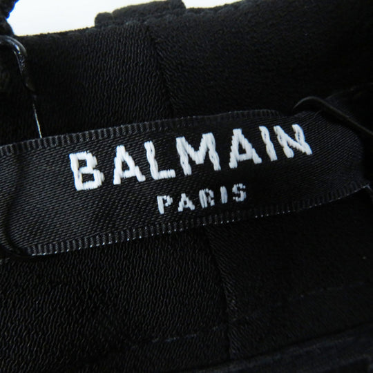 BALMAIN Wide pants PN085VB00 rayon black Women 38 Used Authentic