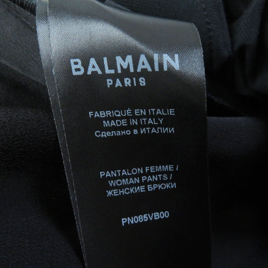 BALMAIN Wide pants PN085VB00 rayon black Women 38 Used Authentic