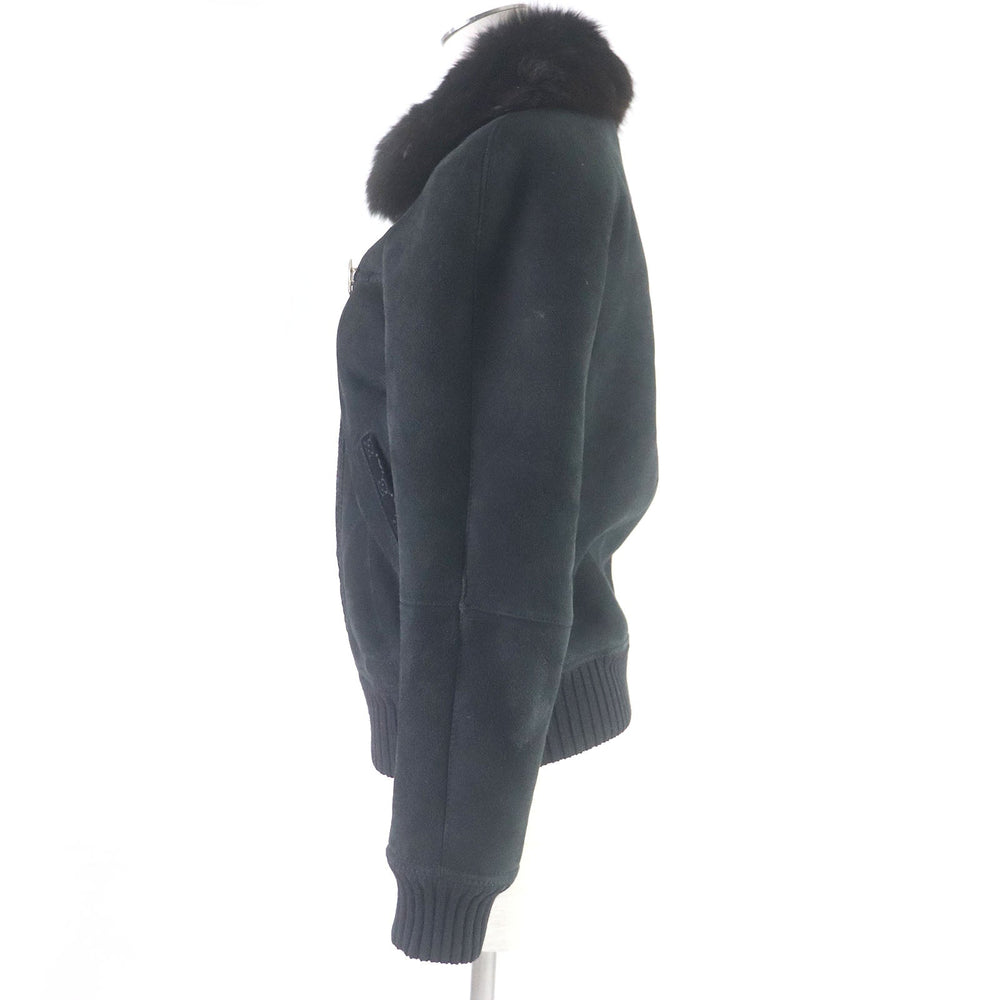 GUCCI Mouton jacket Main: Lamb leather, Fur: Fox, Part: 100% wool black Women 40 Used Authentic