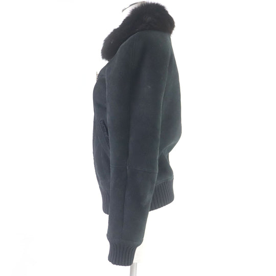 GUCCI Mouton jacket Main: Lamb leather, Fur: Fox, Part: 100% wool black Women 40 Used Authentic