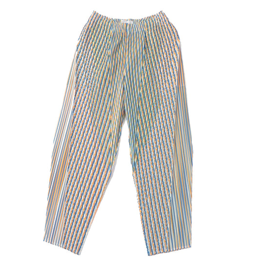 PLEATS PLEASE Pants PP31JF692 Main: 100% polyester Blue orange CROSSROAD Women 2 Used Authentic