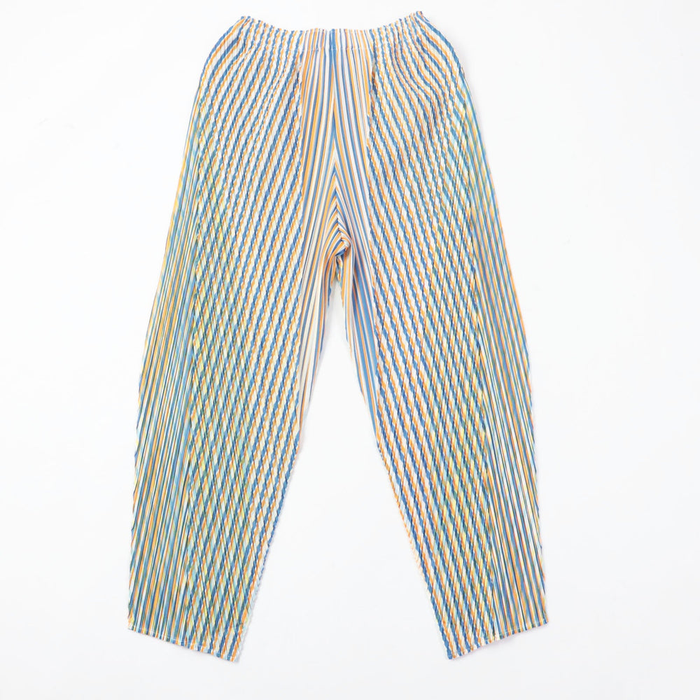 PLEATS PLEASE Pants PP31JF692 Main: 100% polyester Blue orange CROSSROAD Women 2 Used Authentic