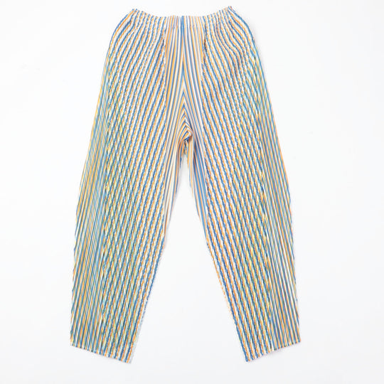 PLEATS PLEASE Pants PP31JF692 Main: 100% polyester Blue orange CROSSROAD Women 2 Used Authentic