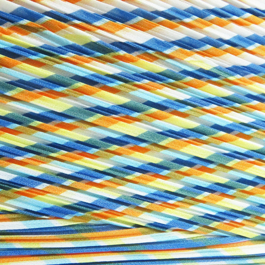 PLEATS PLEASE Pants PP31JF692 Main: 100% polyester Blue orange CROSSROAD Women 2 Used Authentic