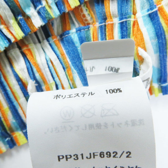 PLEATS PLEASE Pants PP31JF692 Main: 100% polyester Blue orange CROSSROAD Women 2 Used Authentic