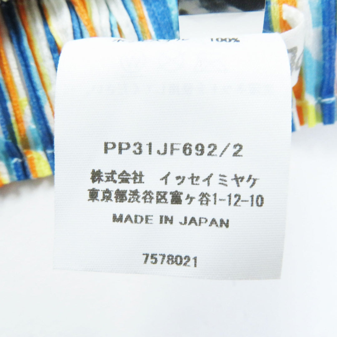 PLEATS PLEASE Pants PP31JF692 Main: 100% polyester Blue orange CROSSROAD Women 2 Used Authentic