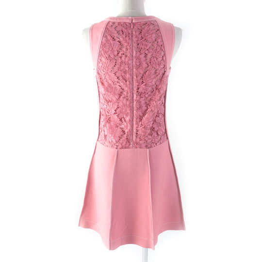 VALENTINO one piece PB3VAGZ6360 Outer: 65% wool, Outer: 35% silk, Lining: 91% silk, Lining: 9% polyurethane, Part: 100% nylon, Outer 2: 71% cotton, 21% rayon, 8% nylon pink Women 2 Used Authentic