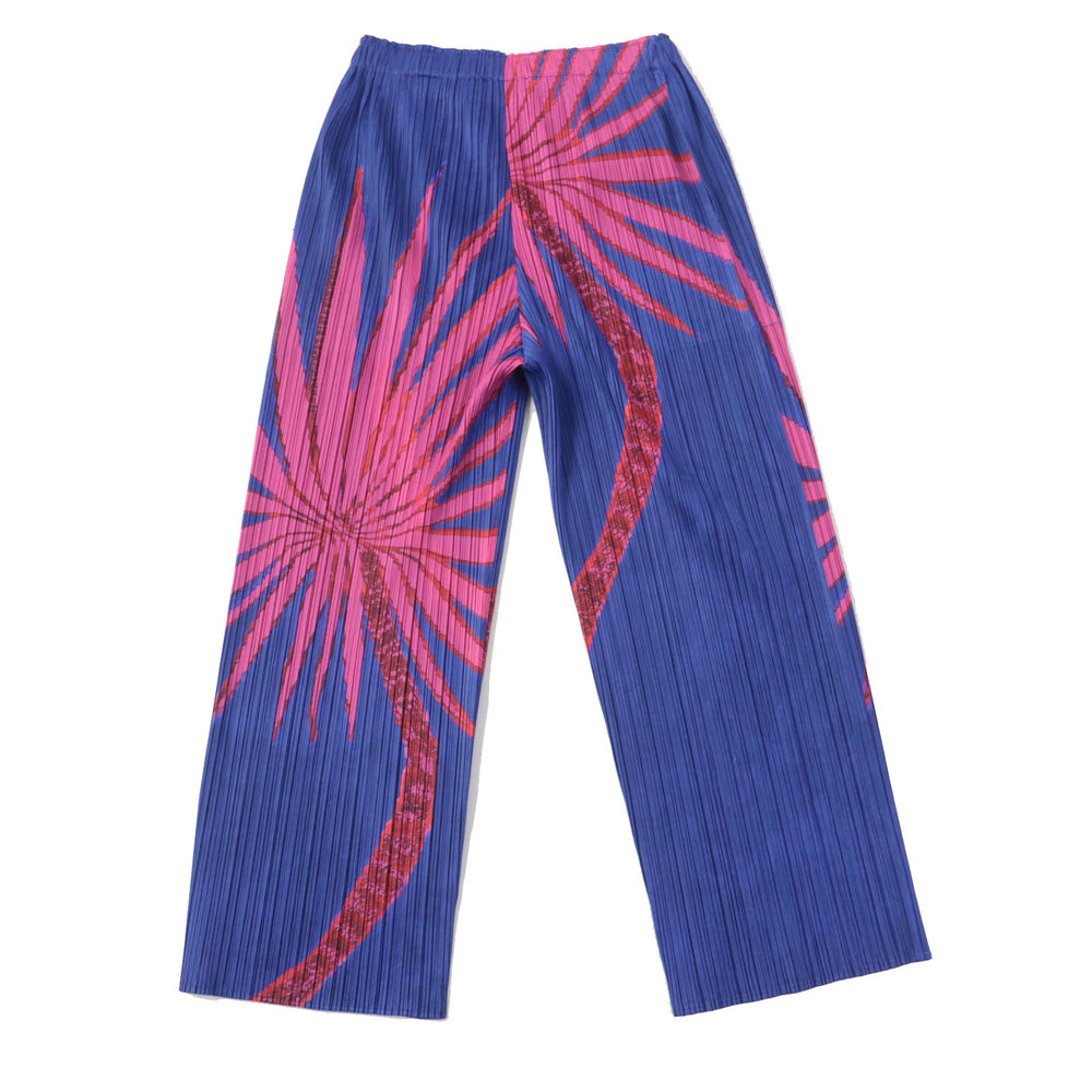PLEATS PLEASE Pants PP33JF683 Main: 100% polyester Blue pink ICE DESERT PANTS Women 2 Used Authentic
