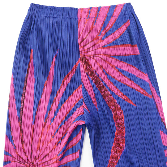 PLEATS PLEASE Pants PP33JF683 Main: 100% polyester Blue pink ICE DESERT PANTS Women 2 Used Authentic