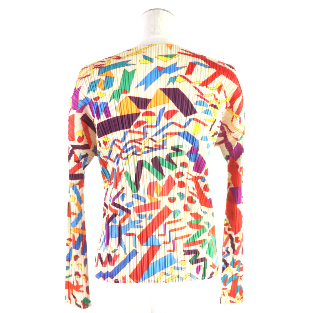 PLEATS PLEASE Cut PP13-JK671 Main: 100% polyester multicolor Ribbon tape animal Pattern CONFETTI Women 3 Used Authentic