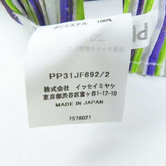 PLEATS PLEASE Pants PP31JF692 Main: 100% polyester Purple light green CROSSROAD Women 2 Used Authentic