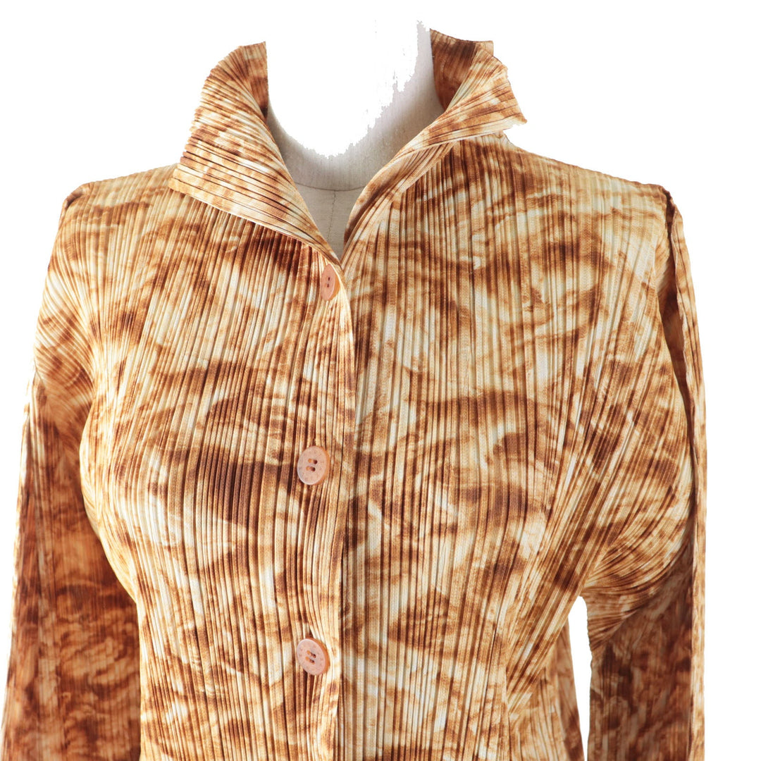 PLEATS PLEASE setup PP03-JD691 PP03-JG693 Main: 100% polyester Brown type Women 3 Used Authentic