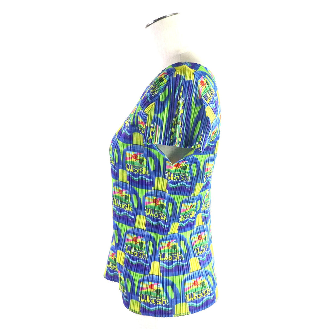 PLEATS PLEASE Cut PP83-JK515 Main: 100% polyester multicolor Wash Detergent Pattern Women 3 Used Authentic