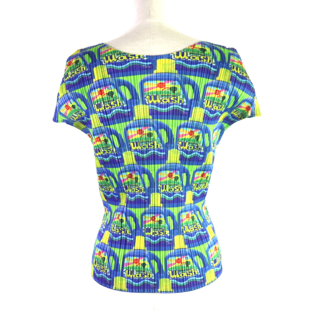 PLEATS PLEASE Cut PP83-JK515 Main: 100% polyester multicolor Wash Detergent Pattern Women 3 Used Authentic